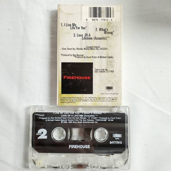 FireHouse – I Live My Life for You Cassette Single (1995) - Picture 2 of 3